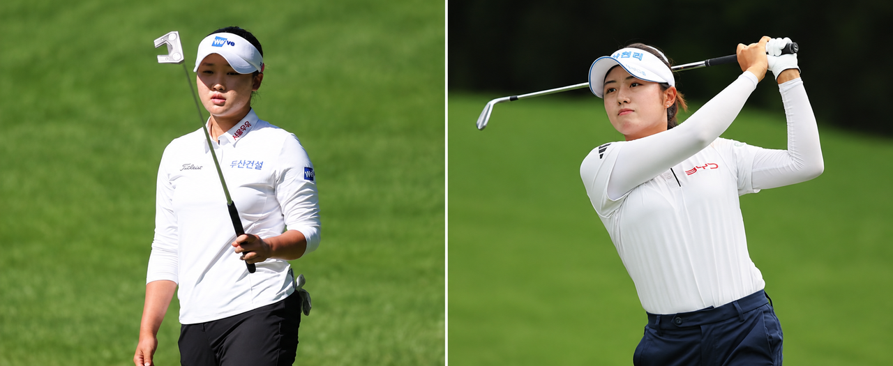 BMW 레이디스 챔피언십에서도 김민솔(왼쪽)과 서교림의 경쟁은 이어진다. [KLPGA 제공]