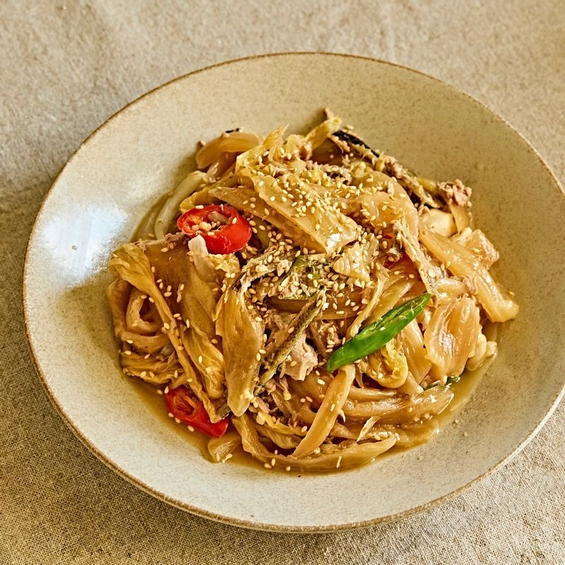 Braised aged kimchi with tuna (W Table)