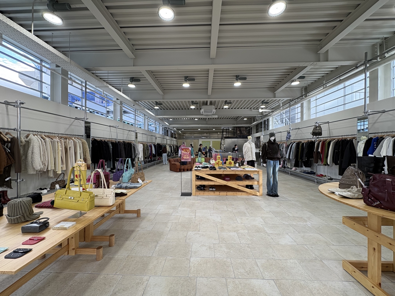 The interior of the DEINET flagship store in Seongsu-dong, Seoul, photographed Tuesday. (Kang Seung-yeon / The Korea Herald)