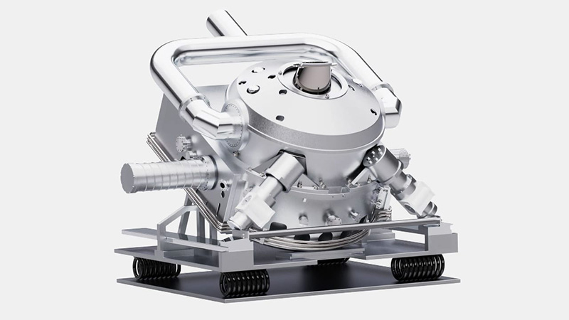 A rendering of Chinese startup Langdao Silex's FlintNano LPP-OXXO system, an extreme ultraviolet light-source prototype designed for advanced semiconductor lithography.  (Langdao Silex)