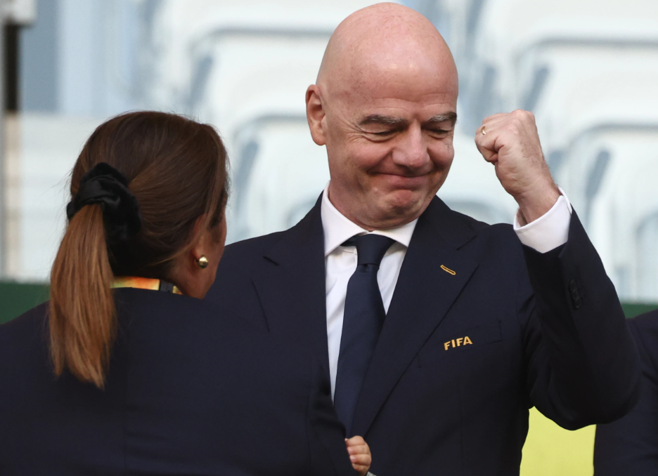 FIFA President Gianni Infantino attends the Women’s U-20 World Cup, in Lodz, Poland, Sept. 27. (AP-Yonhap)