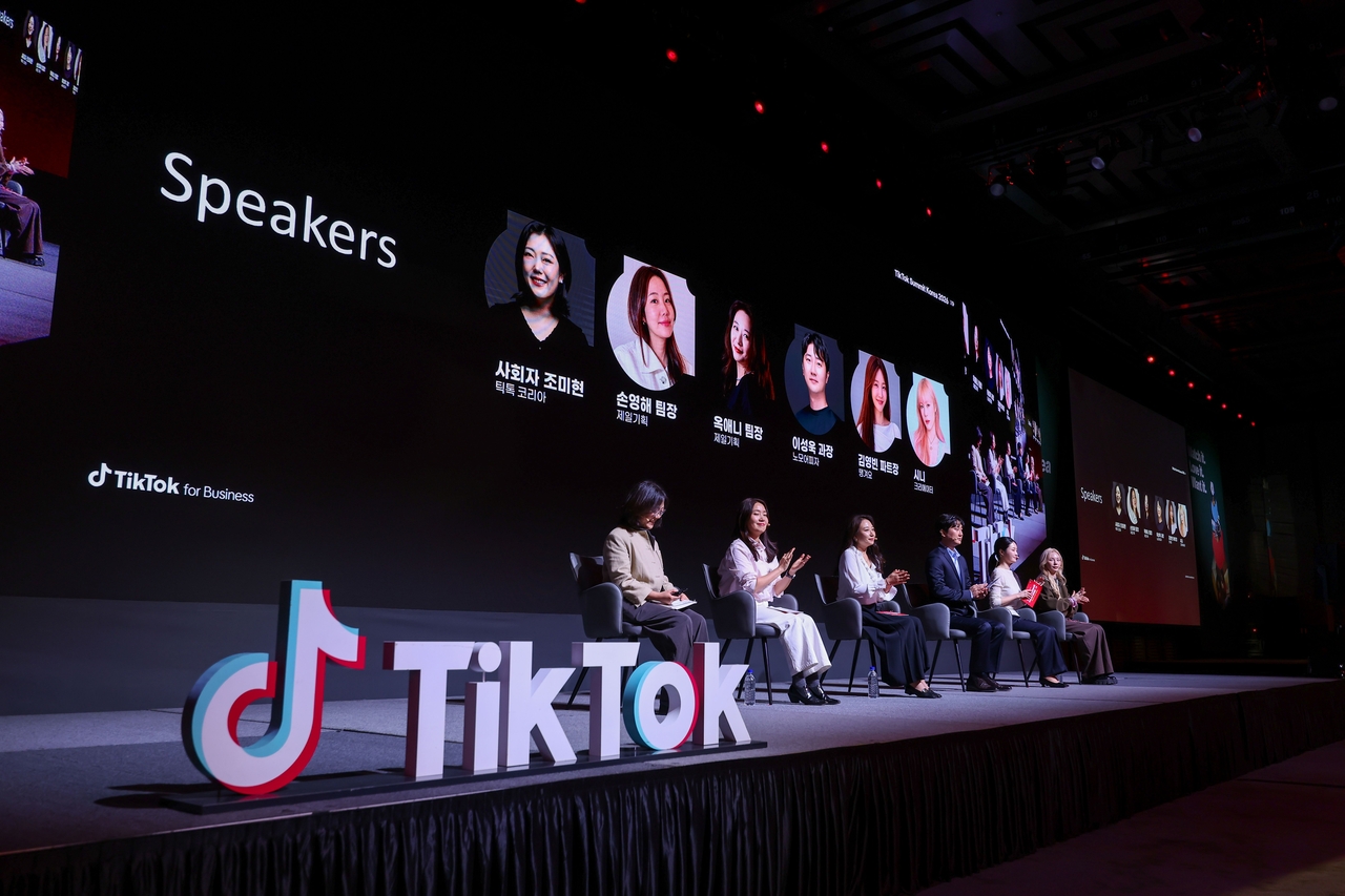 Cheil Worldwide presents its joint branded content campaign combining Ddaenggyeoyo and No More Pizza at TikTok Summit Korea 2026, held Tuesday at the Grand InterContinental Seoul Parnas. [Cheil Worldwide]