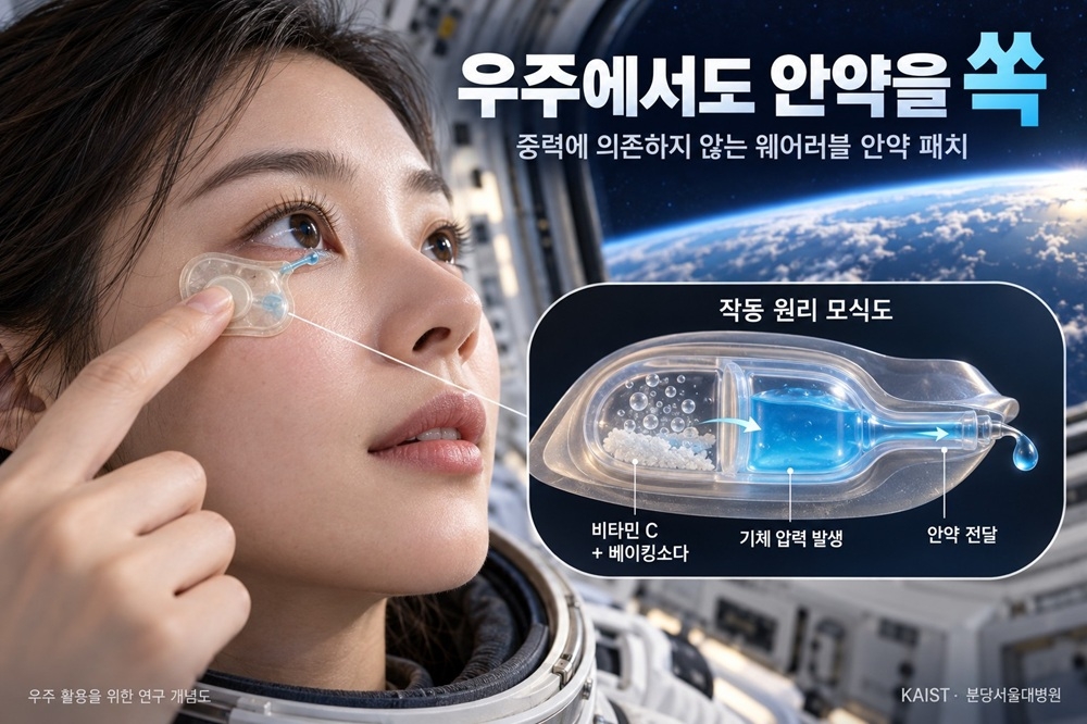 안약 전달 웨어러블 패치(AI 생성 이미지).[KAIST 제공]