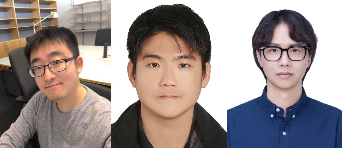 박건혁(왼쪽부터) GIST AI학과 교수, 김동현, 임충만 석박사통합과정생.[GIST 제공]