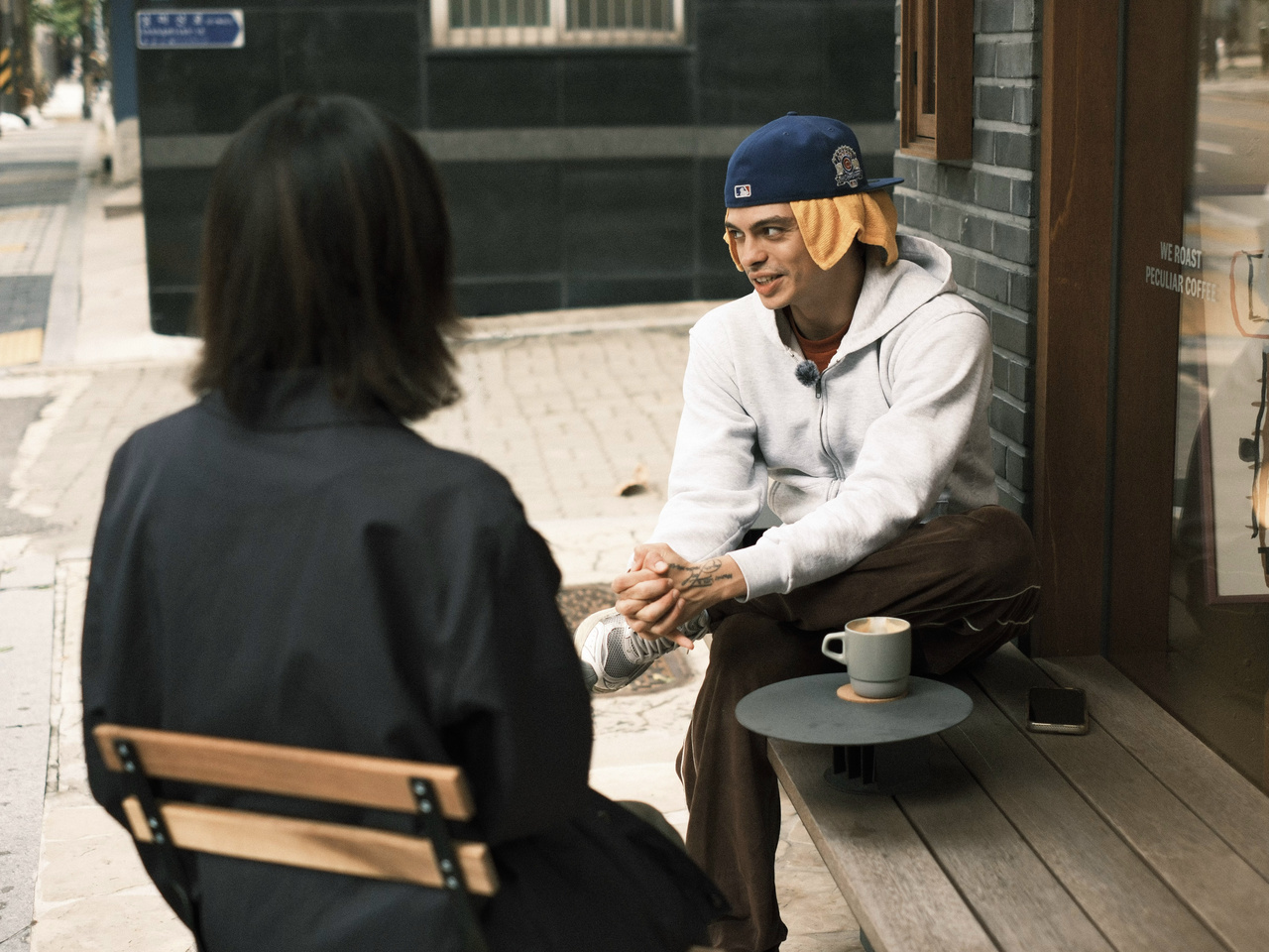 Ian Eastwood (right) sits for at interview with The Korea Herald in Seoul on Monday. (Corliss Kanazawa)