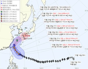 슈퍼태풍 참피, 방향 튼다…주말 남부·제주에 비바람