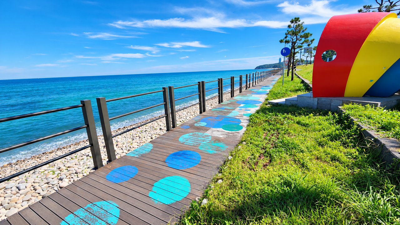 The Mongdol Sori trail in Yangyang-gun, a coastal walking path described as a hidden gem