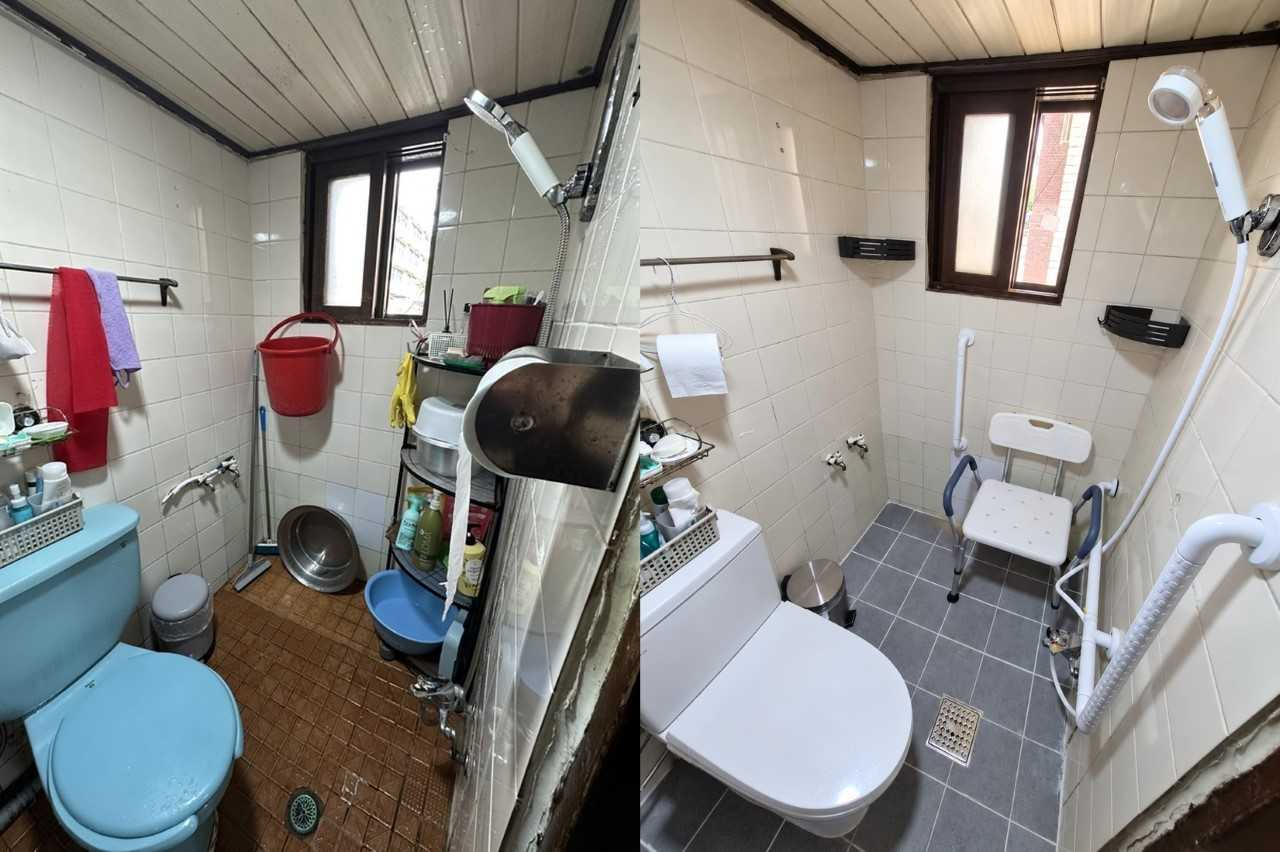 Before (left) and after (right) of a home improvement carried out under the program [Gwanak-gu]