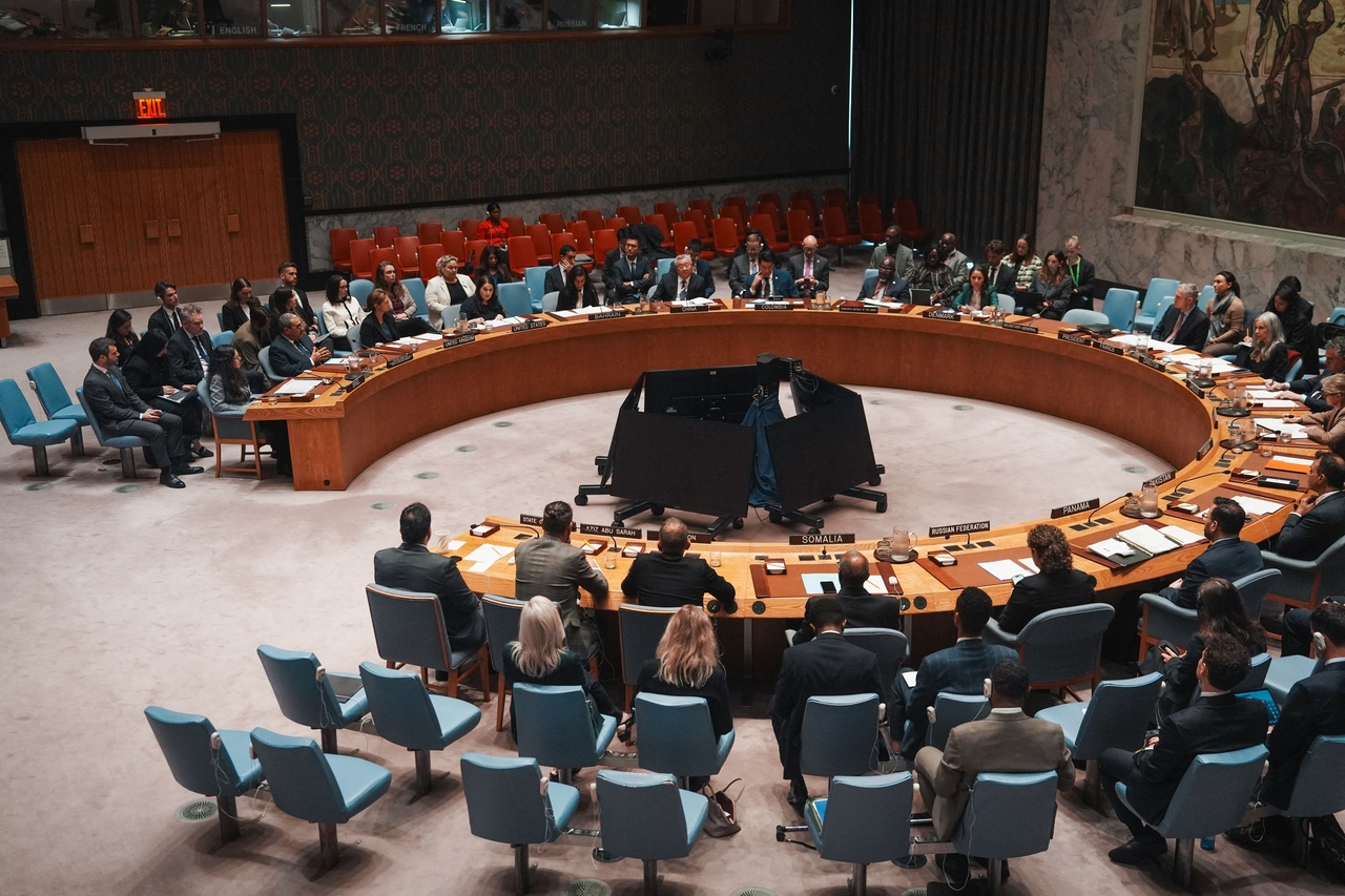 United Nations Security Council holds a meeting at UN Headquarters on Sept. 28 in New York. (AFP)