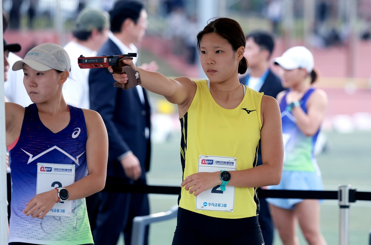 A modern pentathlon competition at the 107th National Sports Festival. [Korean Sport & Olympic Committee]