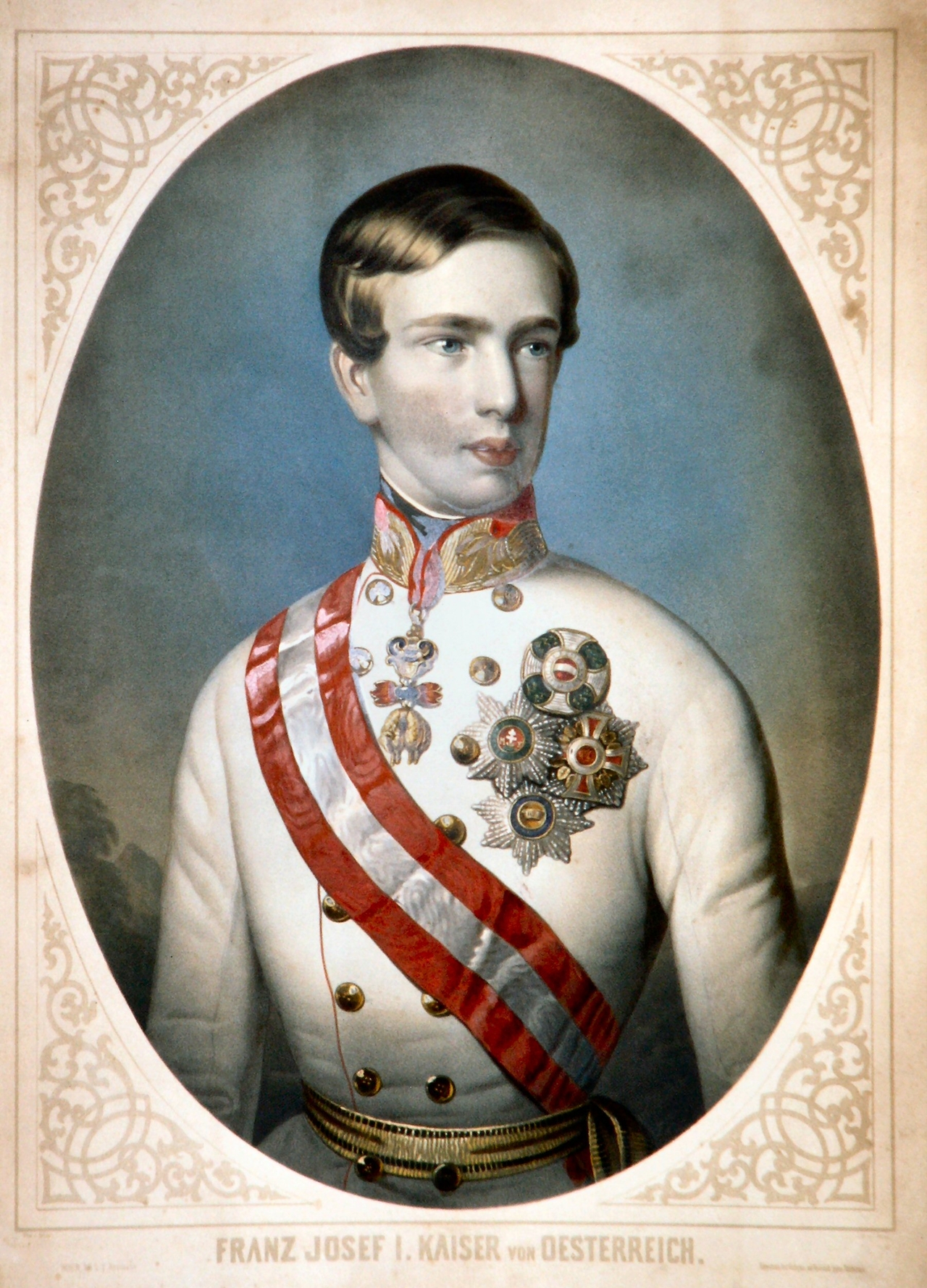 요제프 안톤 바우어, 프란츠 요제프 1세, 1850년경, 오스트리아 국립도서관[Public Domain, commons.wikimedia.org]