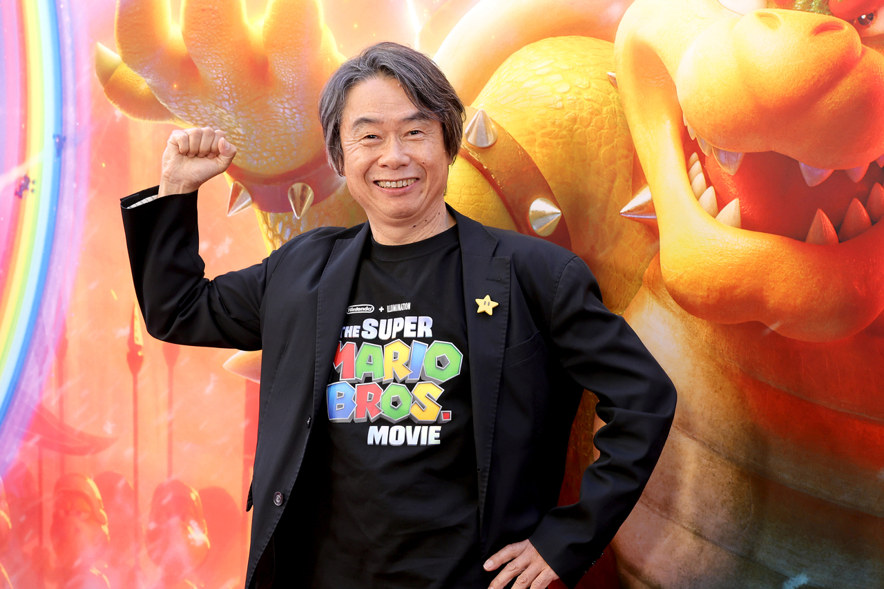Miyamoto Shigeru, representative director of Nintendo and creator of the Super Mario video game character. [Getty Images]