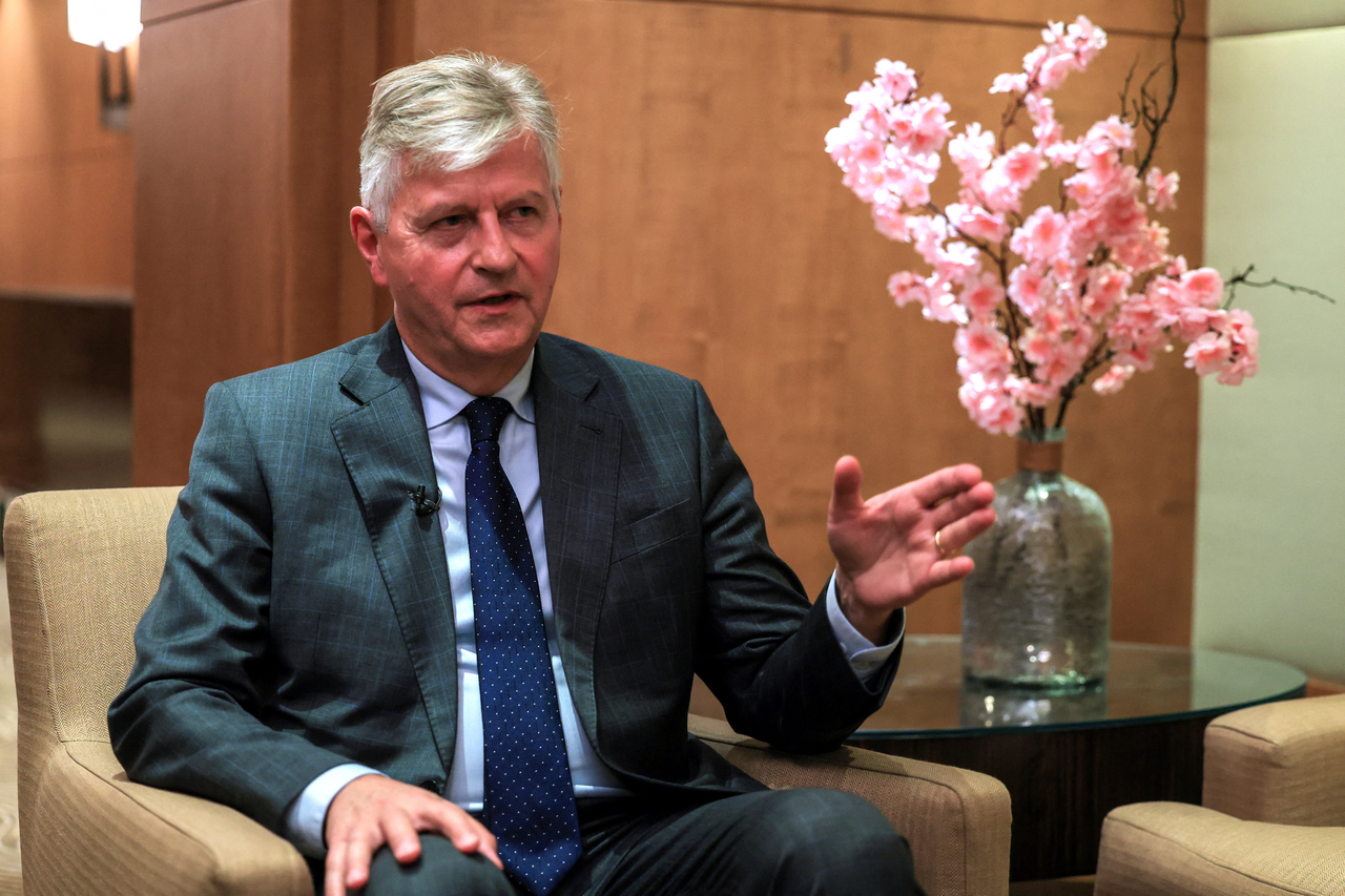 Jean-Pierre Lacroix, UN under-secretary-general for peace operations, speaks during an interview with Reuters in Beirut, Lebanon, Oct. 14. (Reuters-Yonhap)