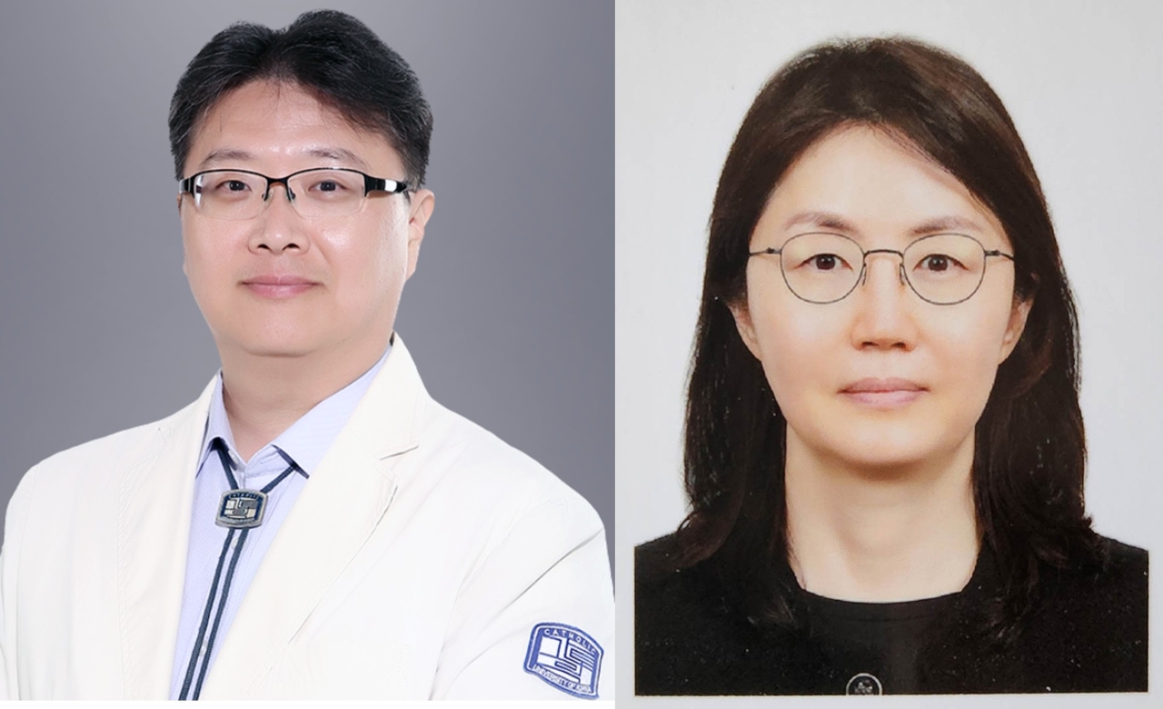 서울성모병원 정병하(왼쪽) 신장내과 교수, 가톨릭의대 장기이식연구소 임선우 박사.[서울성모병원 제공]