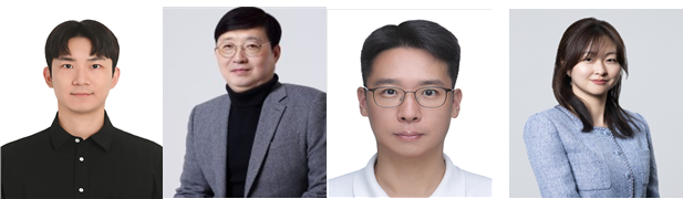 The joint research team behind the study. From left: Lee Hyun-woo, doctoral researcher in chemistry at POSTECH; Choi Hee-cheol, professor of chemistry at POSTECH; Park Ji-hoon, professor at Pukyong National University; and Park Sun-a, professor of chemistry at KAIST. [Provided by KAIST]