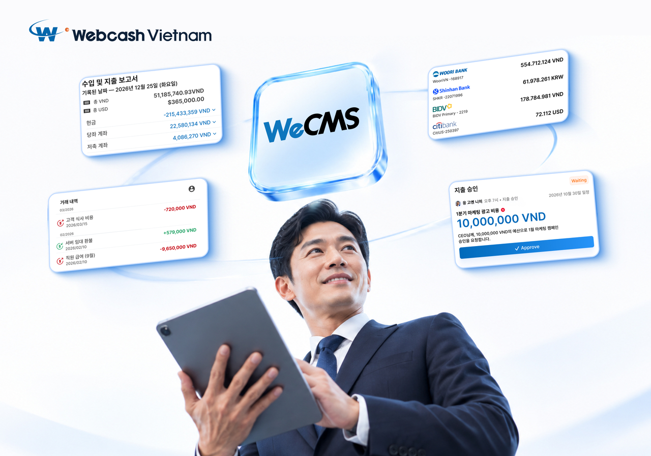 Webcash Vietnam said Monday it has supplied its WeCMS cash management solution to Mirae Asset Securities Vietnam. [Webcash Vietnam]