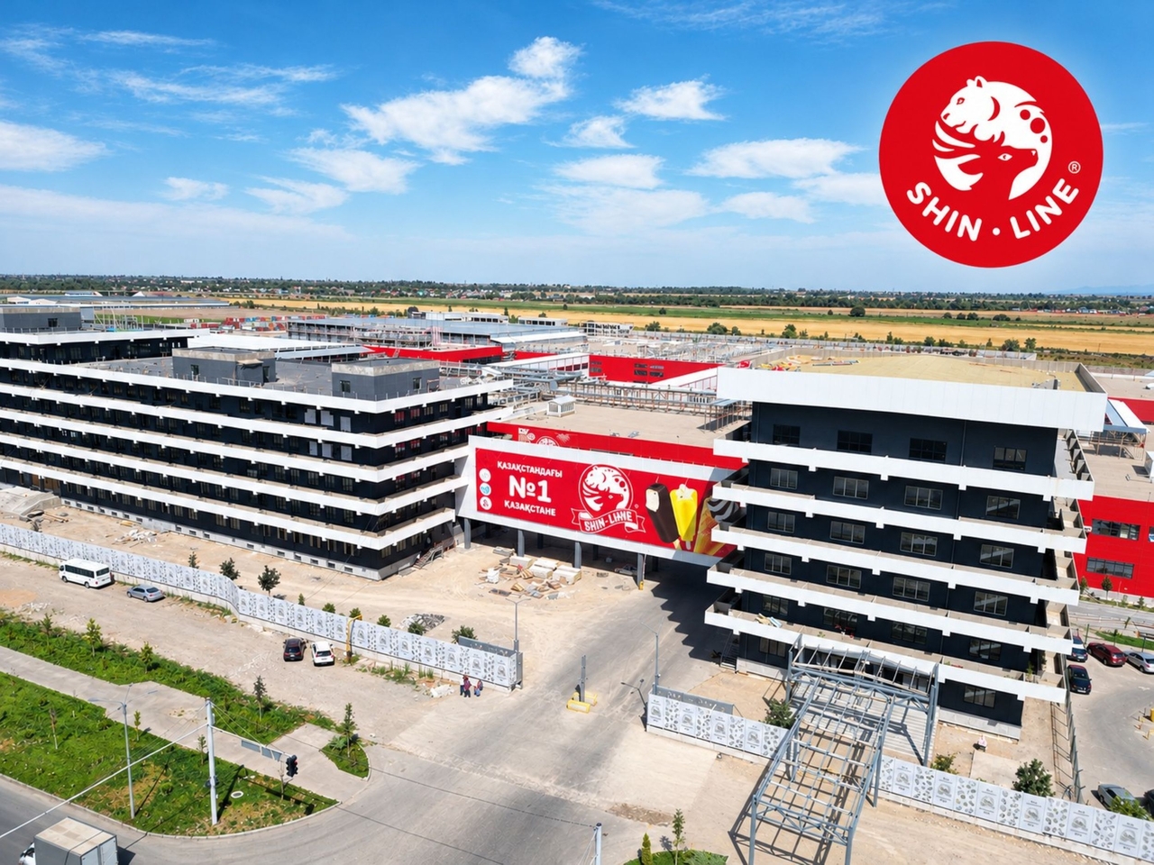 An aerial view of Shin-Line Group's headquarters and production facility in Kazakhstan (Mom's Touch)