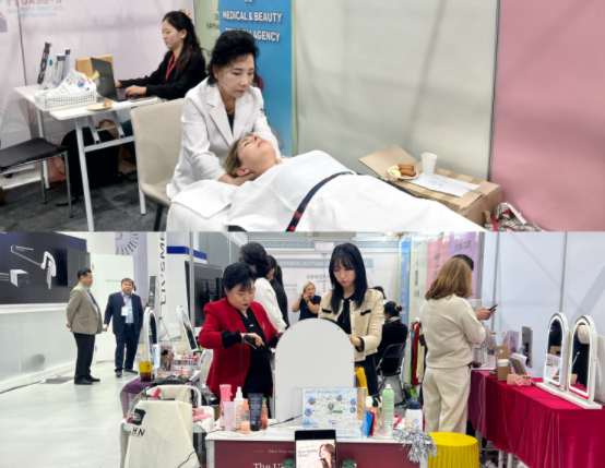 [사진설명: 위 Dr.한지현 K-뷰티케어센터 / 아래 리안헤어 영등포 신세계점]
