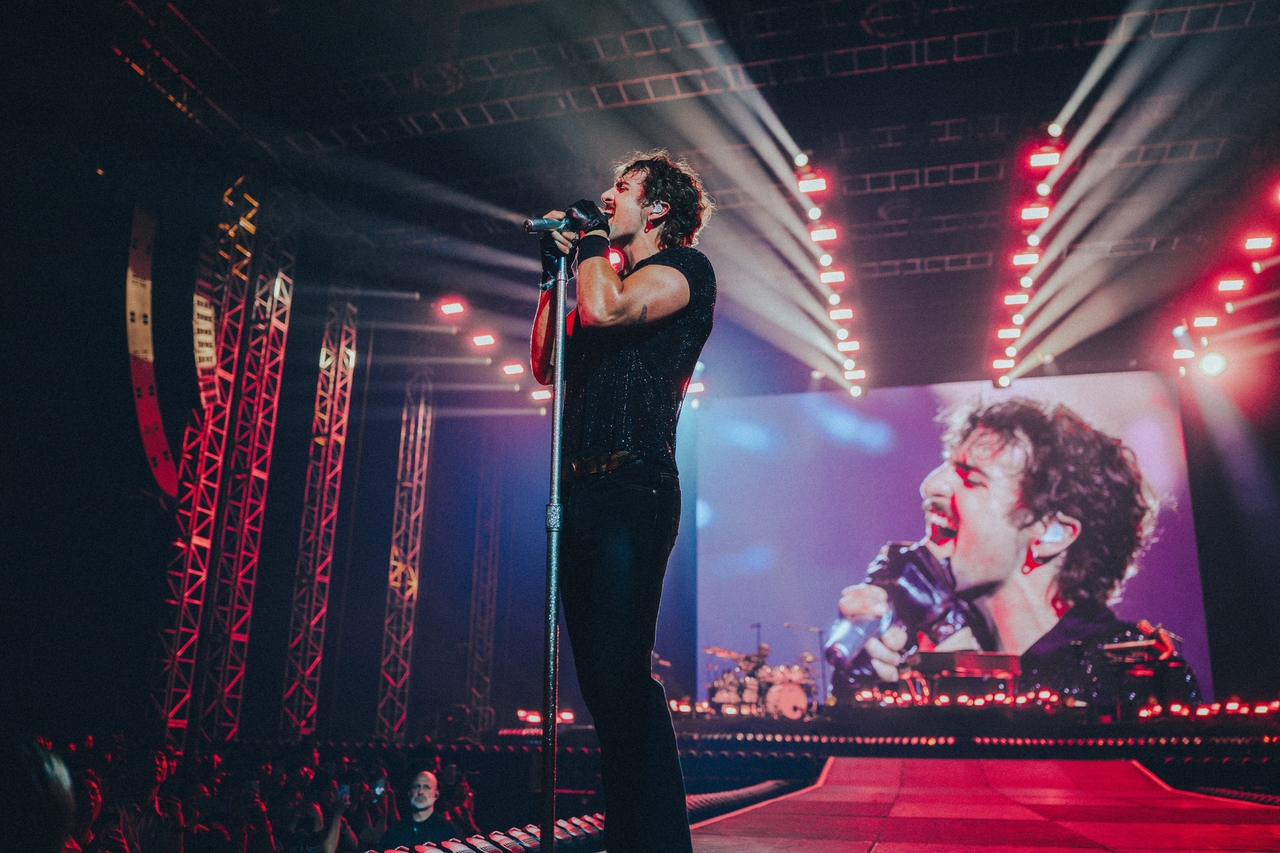 Benson Boone performs during his “Wanted Man” tour at Kintex Exhibition Center 2 in Goyang, Gyeonggi Province, Monday. (Shayden Schoonover)