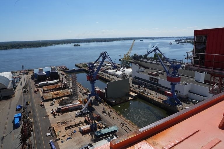 This photo captured from the website of Hanwha Defense USA shows Hanwha Philly Shipyard in Philadelphia. (Yonhap)