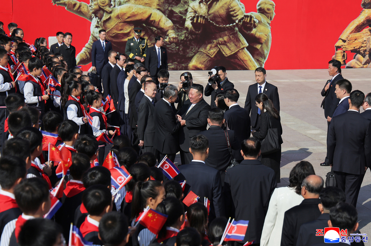 North Korean leader Kim Jong-un visited Dandong in China's Liaoning Province on Oct. 24, ahead of China's commemoration of its participation in the 1950-53 Korean War, reaffirming the two countries' longstanding alliance and their commitment to carrying forward bilateral friendship, according to the Korean Central News Agency on Oct. 25. (KCNA-Yonhap)