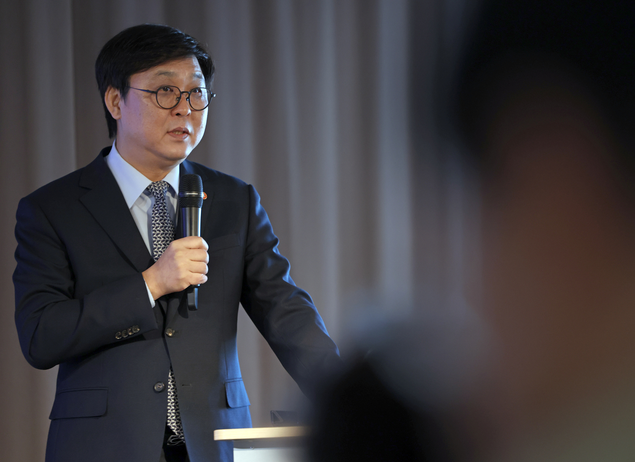 Culture Minister Chae Hwi-young speaks during a press conference on tourism policy on Wednesday. (Culture Ministry)