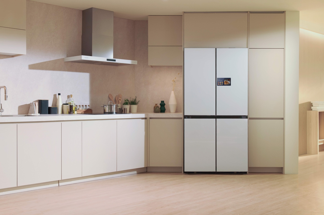 Samsung Electronics has topped the most categories in the 2026 Korean Quality Satisfaction Index for the 18th consecutive year. Pictured is a lifestyle image of the Bespoke AI Family Hub Kitchen Fit Max refrigerator. [Samsung Electronics]