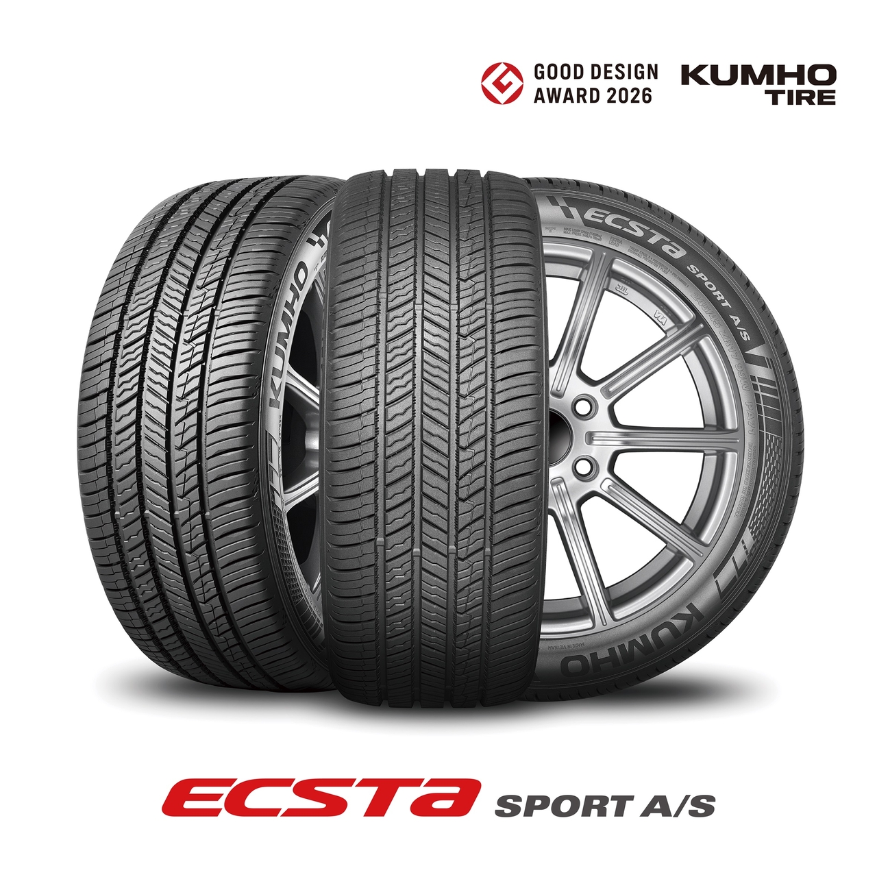 Kumho Tire's Ecsta Sport A/S all-season tire, winner of Japan's 2026 Good Design Award (Kumho Tire)