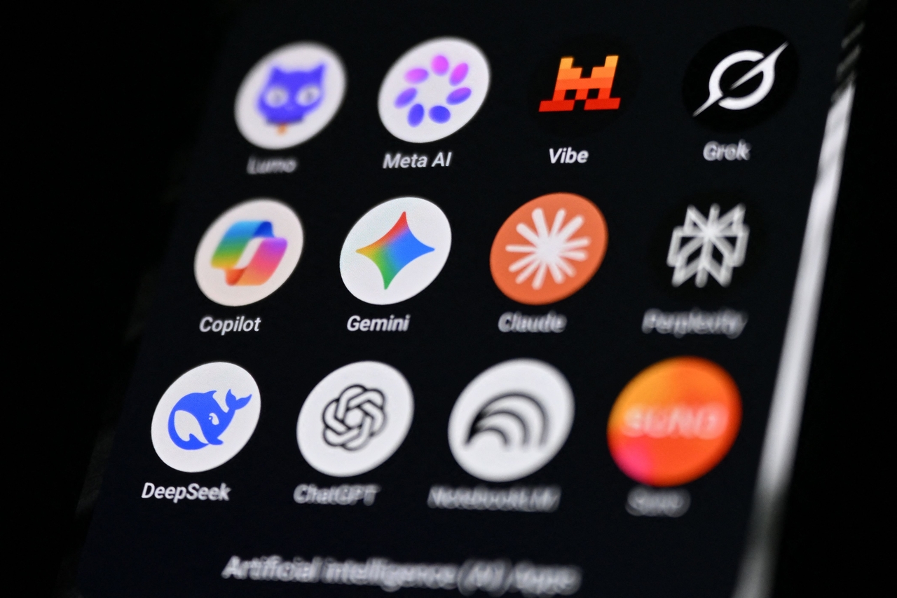 Major AI-based apps including ChatGPT and Google's Gemini [AFP]