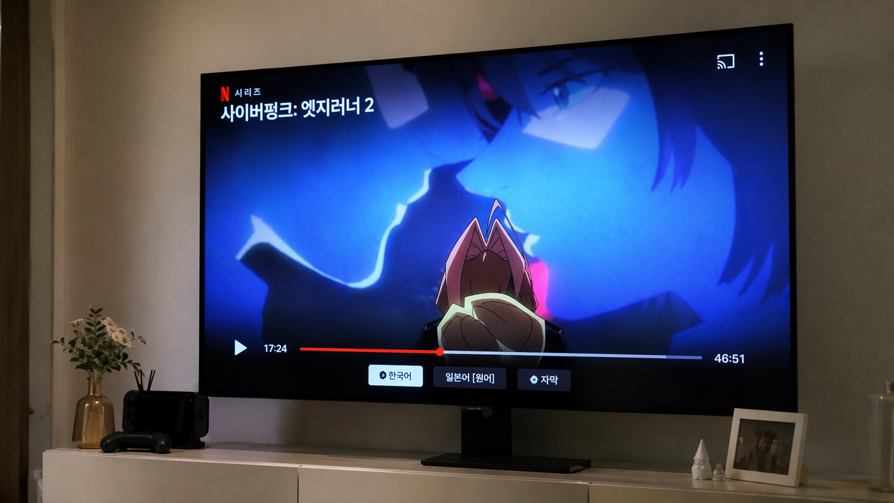 실제 ‘사이버펑크: 엣지러너 2’ 장면을 기반으로 인공지능(AI)으로 생성한 이미지. [챗GPT 제작]