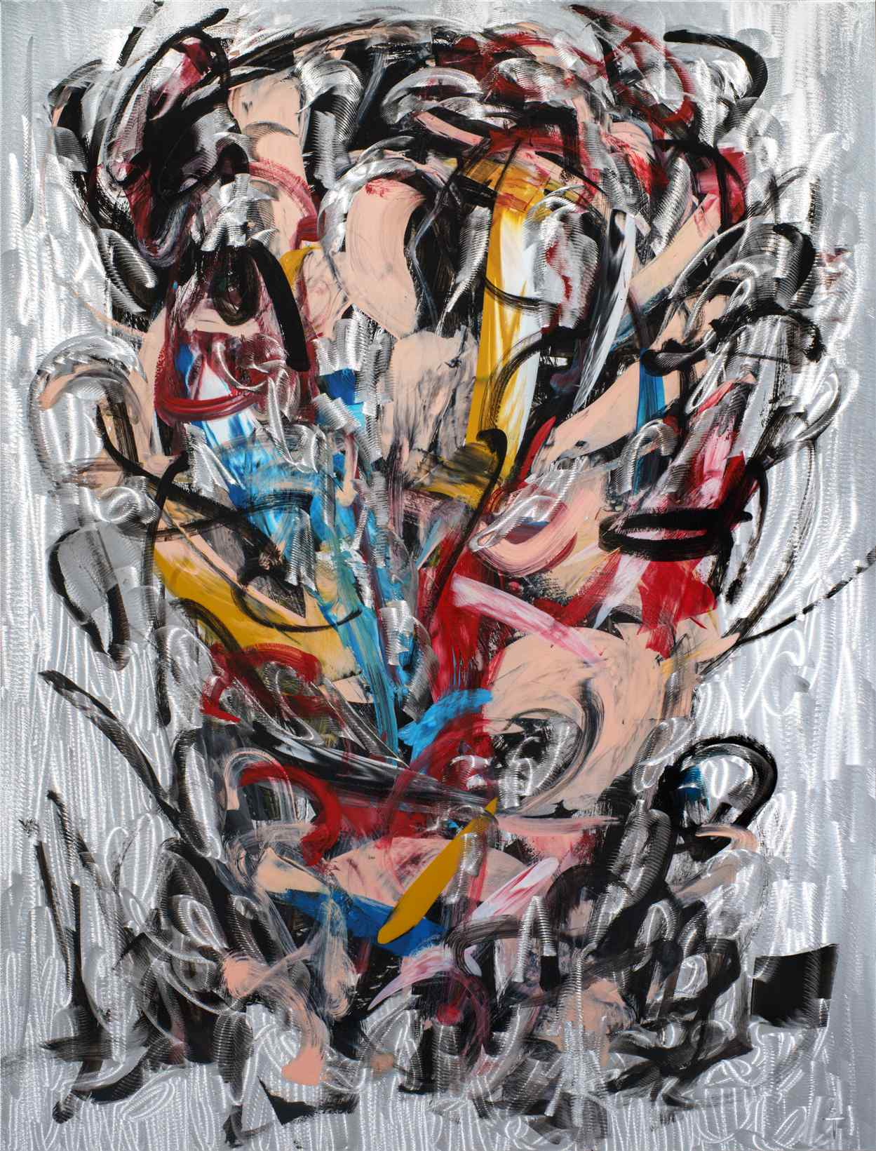 Tertön 100-3, 165x125cm, mixed media on aluminum, 2025. (Photo provided by artist Jang Jeong-hu)