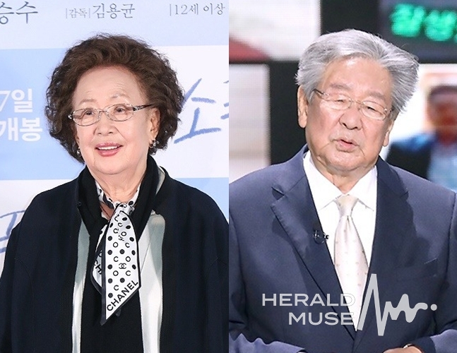나문희, 故 최불암/사진=헤럴드뮤즈 DB