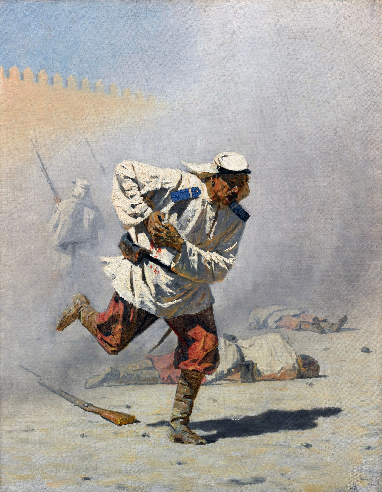 Vasily Vereshchagin, Mortally Wounded, 1873, Tretyakov Gallery [art-catalog.ru, Public Domain, commons.wikimedia.org]