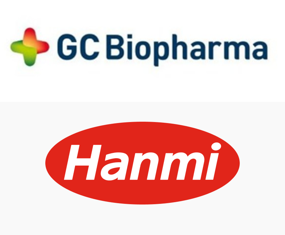 Logos of GC Biopharma and Hanmi Pharamaceutical (Provided by each company)