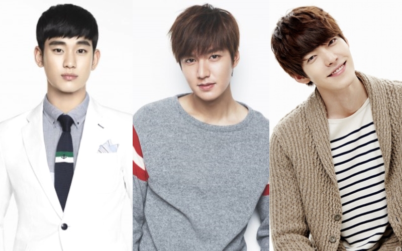 Actor Kim Soo-hyun (KEYEAST), Lee Min-ho (Starhouse Ent) , Kim Woo-bin (Sidus HQ)