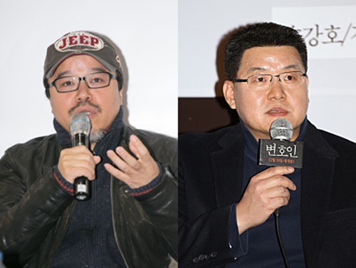 Graphic novelists Yoon Tae-ho of “Misaeng” (left) and Yang Woo-seok of “Steel Rain." (CJ E&M)