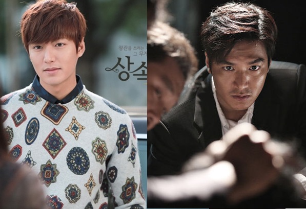 Lee Min-ho appears on the poster of hit drama "The Heirs" (left) and the still photo of film "Gangnam 1970." (SBS, Lotte Entertainment)