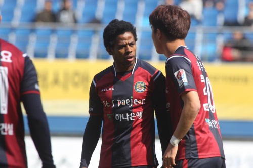 지난 시즌 K리그 챌린지에서 32경기 27골을 터뜨린 대전의 아드리아노. 사진=대전시티즌