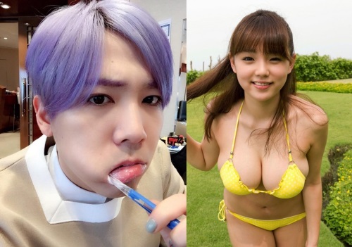 [열애설 휩싸인 이홍기와 시노자키 아이. 사진 = 이홍기 트위터 / 시노자키 아이 블로그]