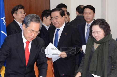 [새정치민주연합 우윤근 원내대표. 사진=헤럴드경제]