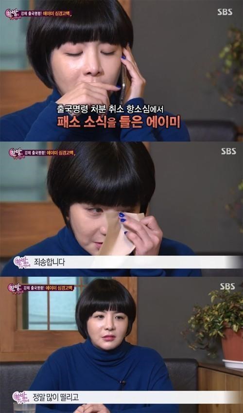 사진 : 에이미 강제 출국 / SBS '한밤의tv연예'