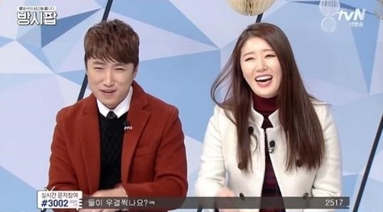 [장동민 나비와 열애. 사진=tvN '방송국의 시간을 팝니다' 방송화면 캡처]