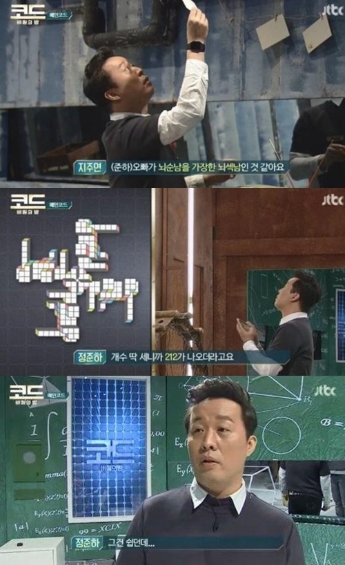 사진: 코드 비밀의 방 정준하 지주연 / 출처: JTBC