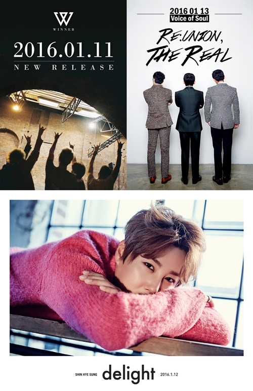 사진 : YG, 해피페이스엔터테인먼트, 라이브웍스컴퍼니 제공