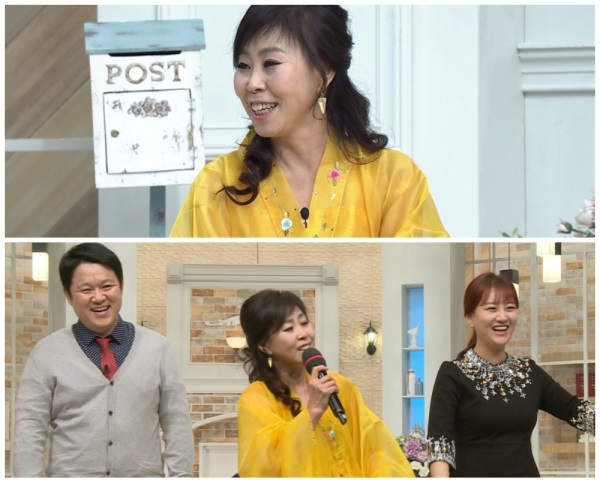 [장윤정 앞에서 '전해라~' 비법을 전수한 가수 이애란. 사진제공 = TV조선]