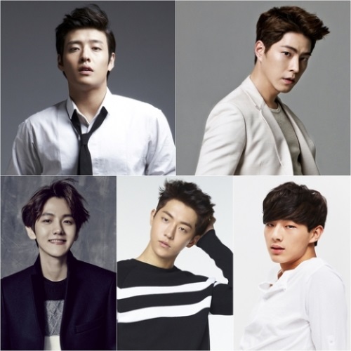 [강하늘 홍종현 백현 남주혁 지수. 사진제공=소속사]
