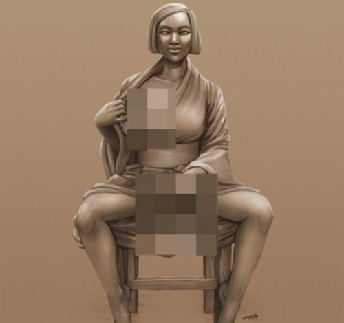 사진 : 아베 소녀상 / 온라인 커뮤니티