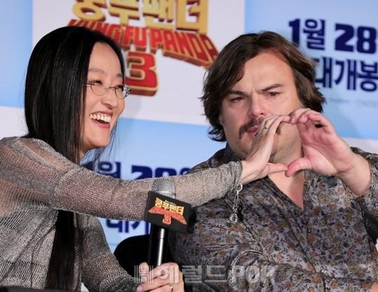 [잭 블랙, 여인영 감독. 사진=송재원 기자]
