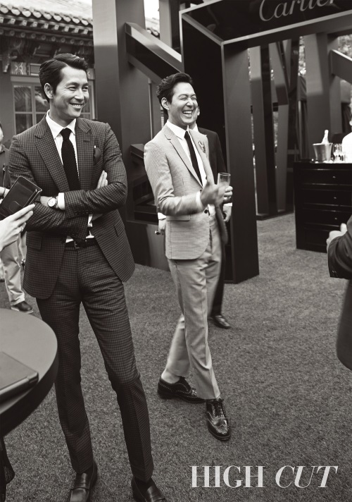 From left: Jung Woo-sung and Lee Jung-jae (High Cut)