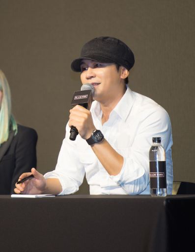 Yang Hyun-suk, YG Entertainment’s founder and executive director, speaks at a press conference in Nonhyeon-dong, Seoul, on Monday. (YG Entertainment)